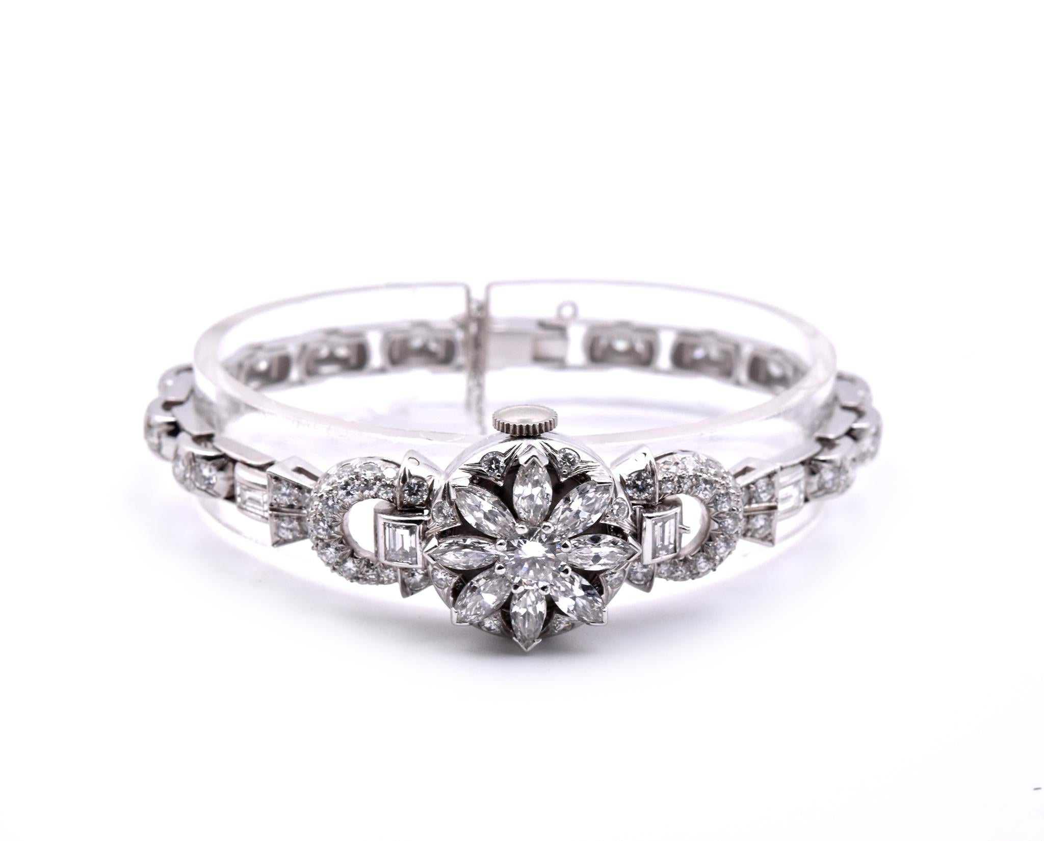 platinum diamond watch