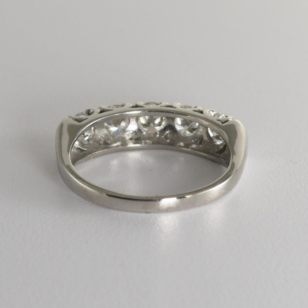 Platinum Vintage Diamond Ring 1.20ct In Excellent Condition For Sale In Laguna Beach, CA