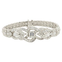 Platinum Vintage Multi Cut Diamond Bracelet