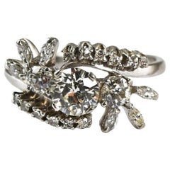 Platinum Vintage Old-Euro Cut Diamond Ring 1.33ct