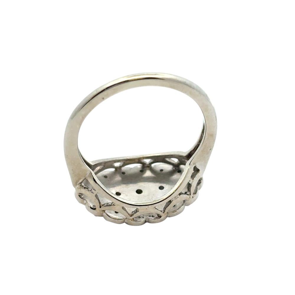 Platinum Vintage Style 0.50ctw Diamond Ring For Sale 6