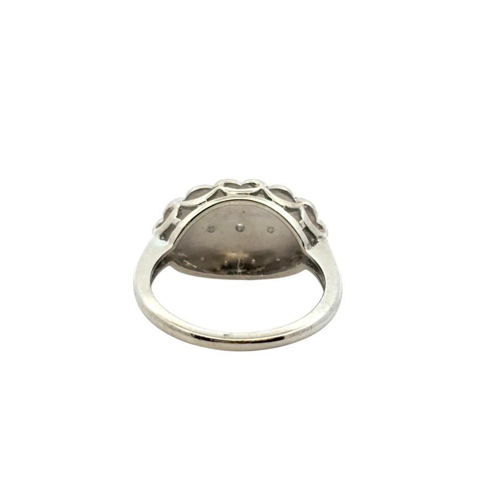 Platinum Vintage Style 0.50ctw Diamond Ring For Sale 9