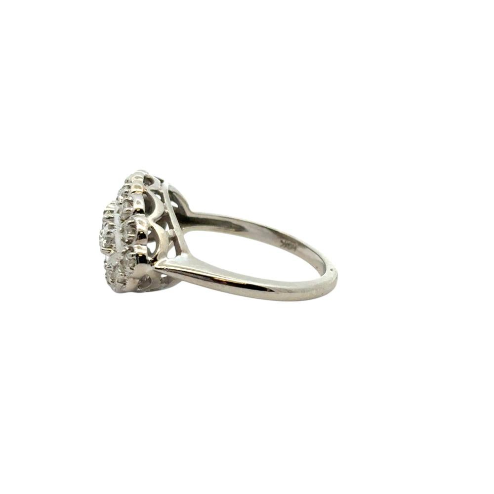 Platinum Vintage Style 0.50ctw Diamond Ring For Sale 10