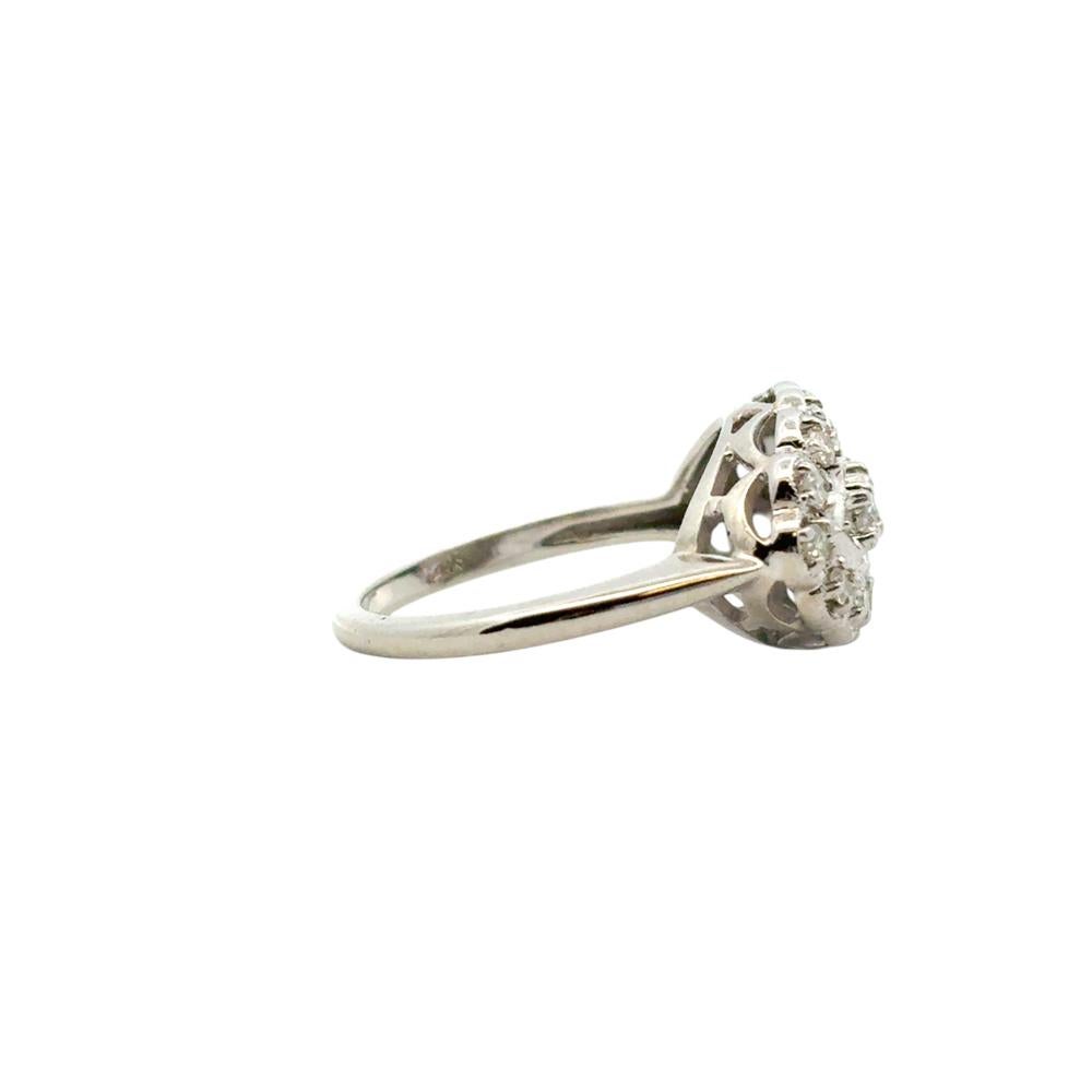 Women's Platinum Vintage Style 0.50ctw Diamond Ring For Sale