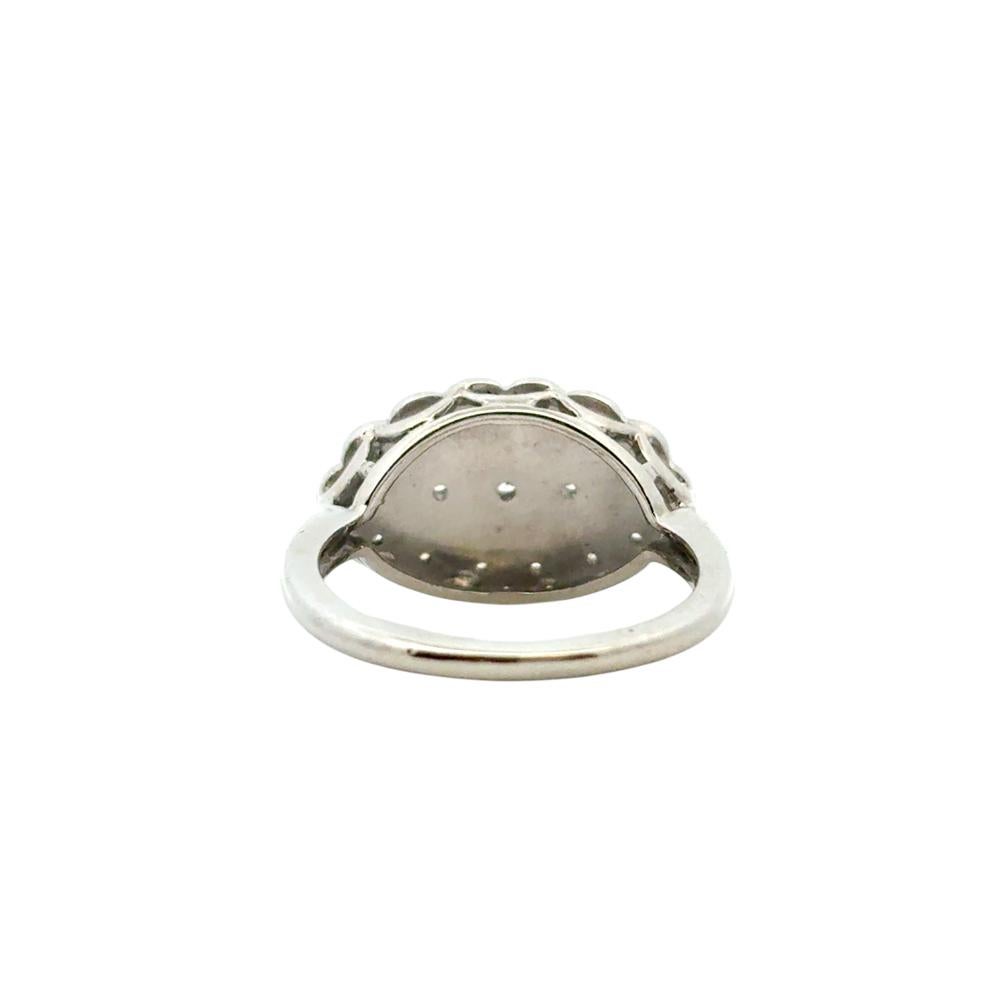 Platinum Vintage Style 0.50ctw Diamond Ring For Sale 1