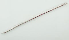 Platinum Vintage Synthetic Ruby Straight Line Bracelet, circa 1930s
