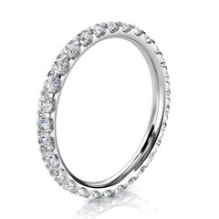 Platinum Viola Eternity Micro-Prong Diamond Ring '3/4 Ct. Tw'