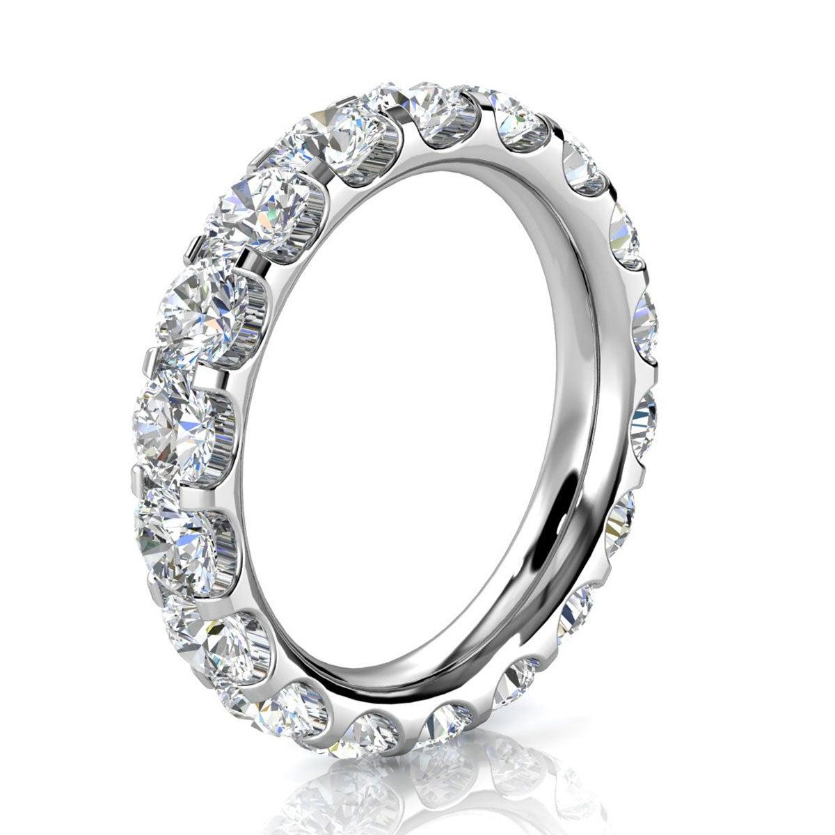 For Sale:  Platinum Viola Eternity Micro-Prong Diamond Ring '3 Ct. tw' 2