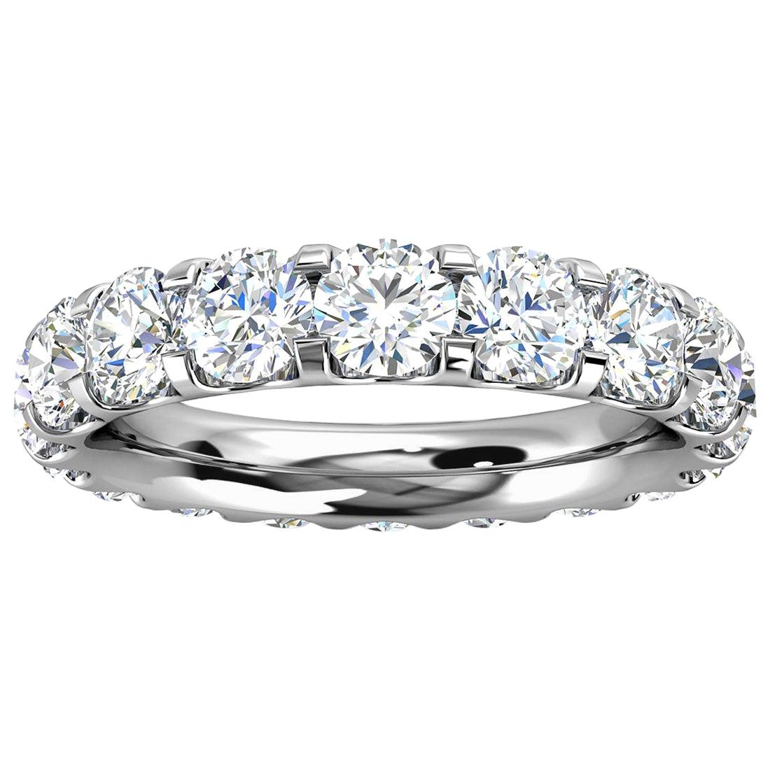 For Sale:  Platinum Viola Eternity Micro-Prong Diamond Ring '3 Ct. tw'