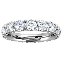 Platinum Viola Eternity Micro-Prong Diamond Ring '3 Ct. tw'