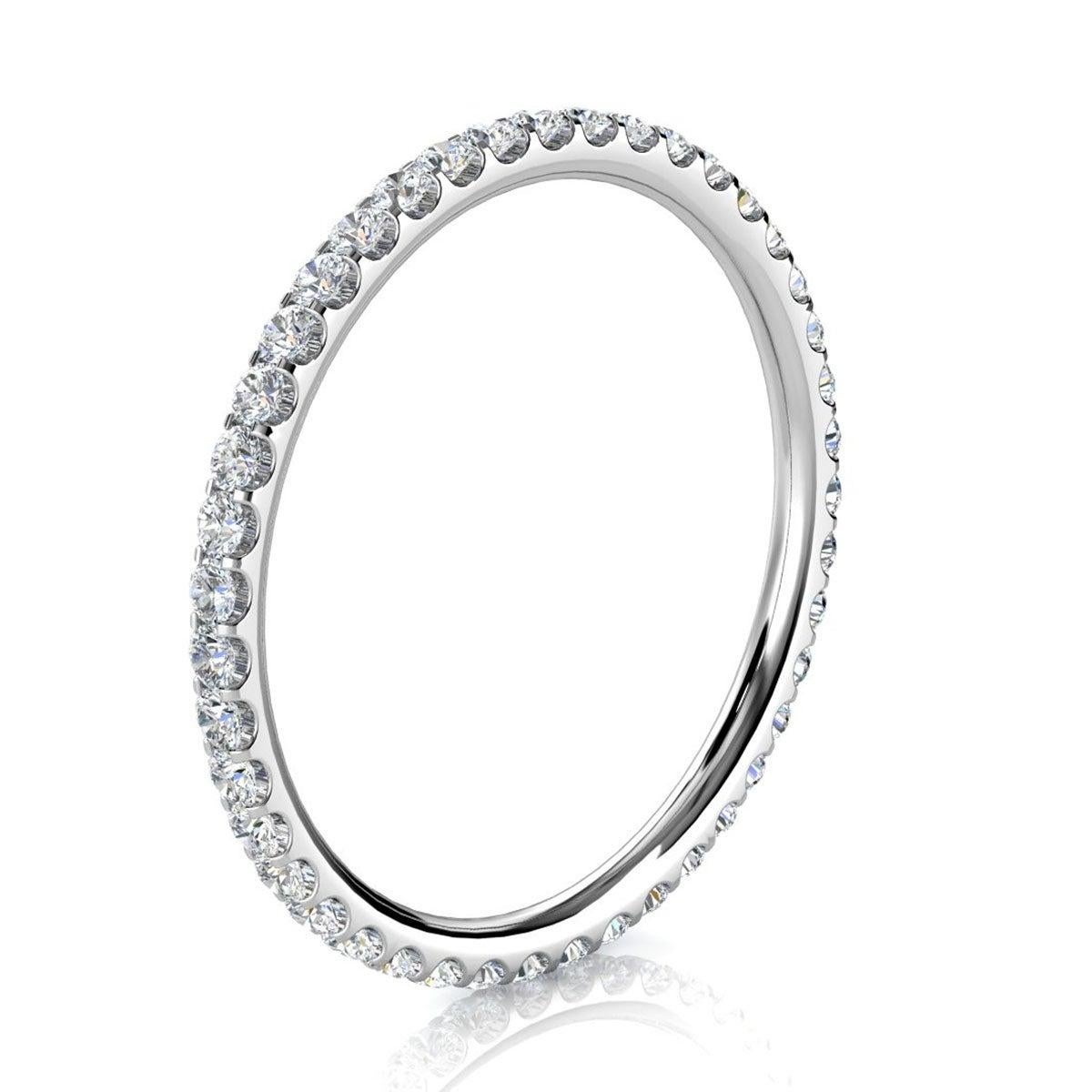 For Sale:  Platinum Viola Mini Eternity Micro-Prong Diamond Ring '1/3 Ct. tw' 2