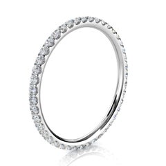 Platin Viola Mini Eternity Micro-Prong Diamantring '1/3 Ct. tw'