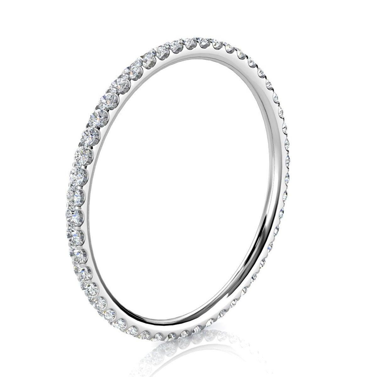 For Sale:  Platinum Viola Petite Eternity Micro-Prong Diamond Ring '1/4 Ct. tw' 2