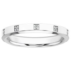 Platinum Vivian Beveled Edge Eternity Diamond Ring '1/10 Carat'