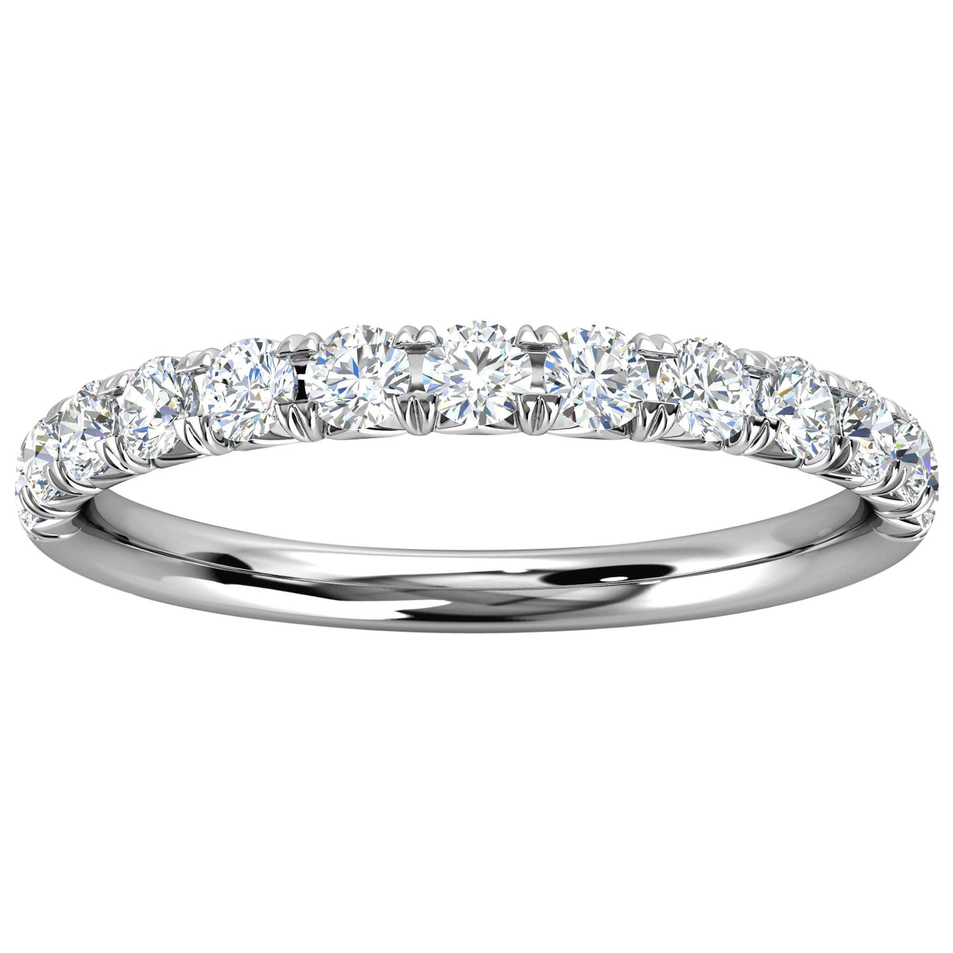 For Sale:  Platinum Voyage French Pave Diamond Ring '1/3 Ct. tw'