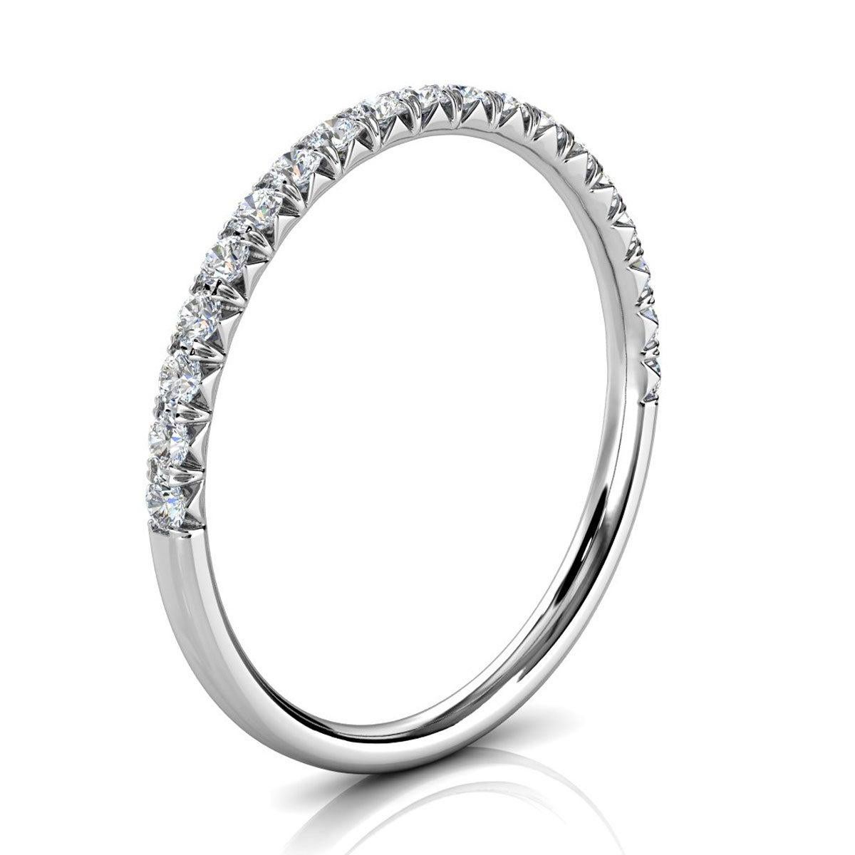 For Sale:  Platinum Voyage French Pave Diamond Ring '1/4 Ct. Tw' 2