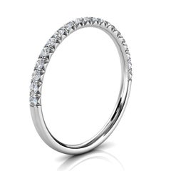 Platinum Voyage French Pave Diamond Ring '1/4 Ct. Tw'