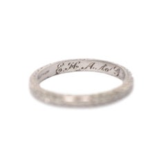 1922 Art Deco Platinum Wedding Band