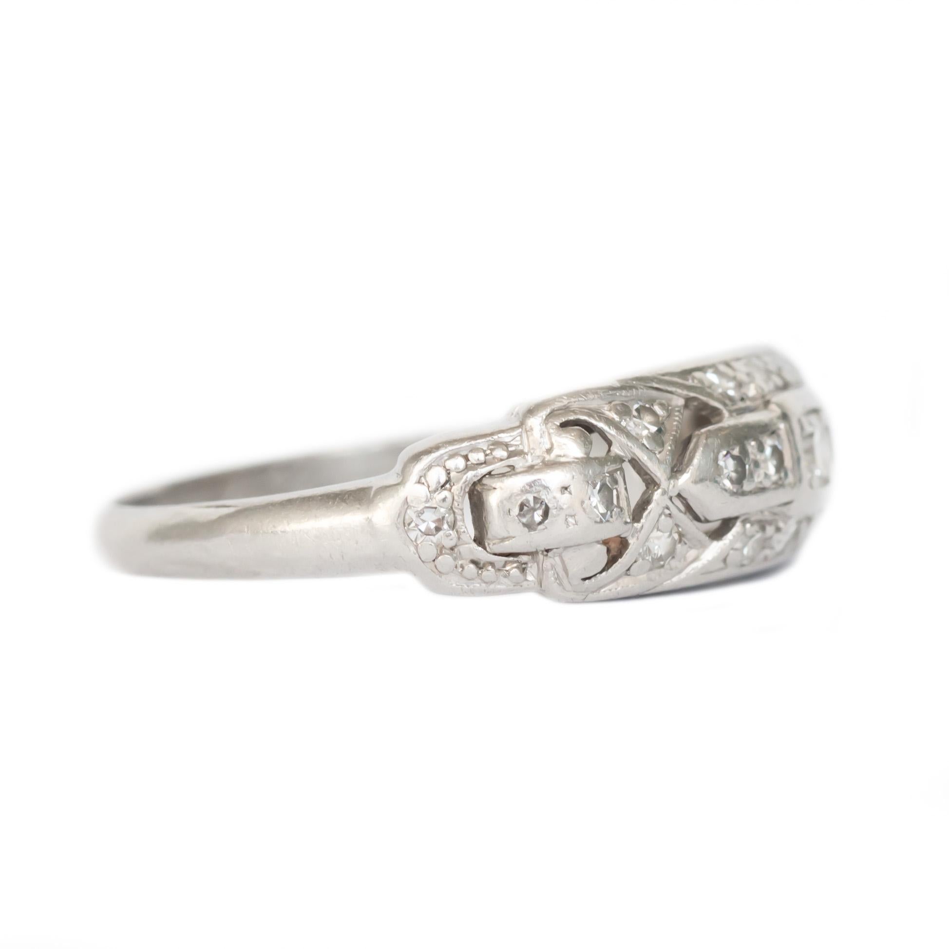 Art Deco Platinum Wedding Band