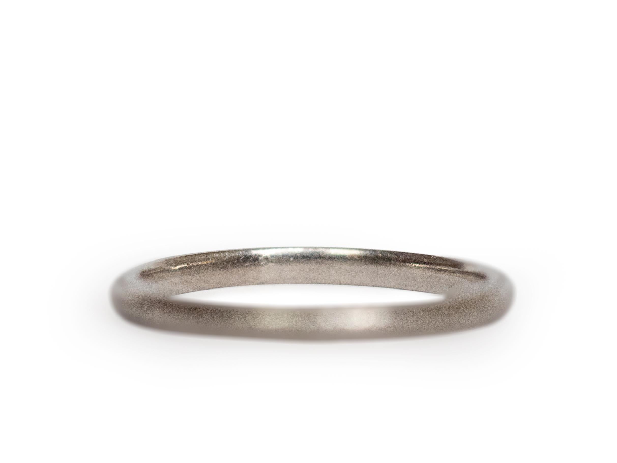 Art Deco Platinum Wedding Band For Sale