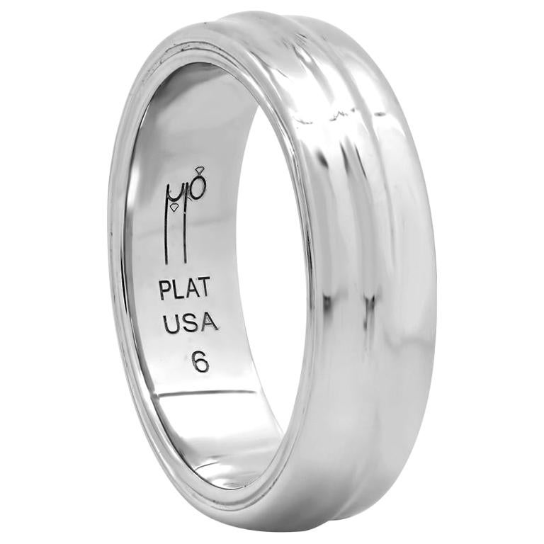 FARBOD Platinum Wedding Ring "Bold" 'Unisex' For Sale