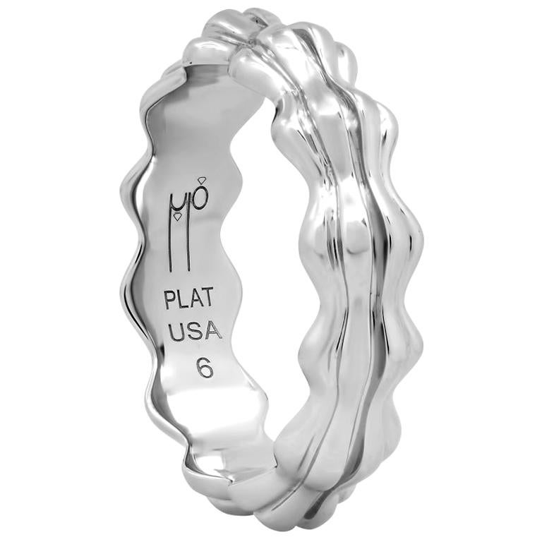 FARBOD Platinum Wedding Ring "Royal" 'Unisex' For Sale