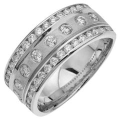 Platinum Wide Diamond Eternity Band