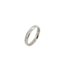 Platinum Wide Diamond Set Wedding Band with 0.15ct F VS Diamonds