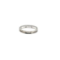 Platinum Wide Diamond Set Wedding Band with 0.15ct F VS Diamonds