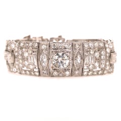 Platinum Wide Multi-Shape Diamond Bracelet