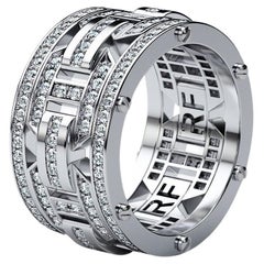 Bague large avec diamants de 2,10 carats 