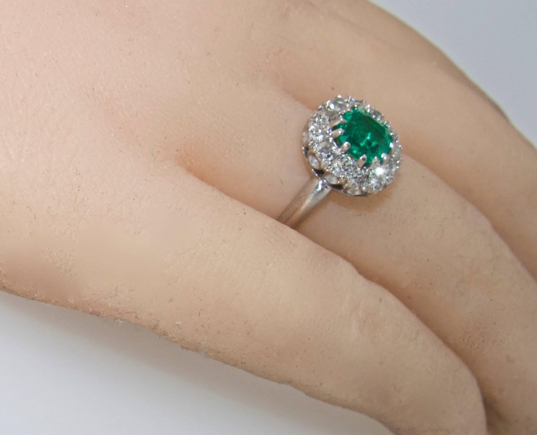 Platinum, Emerald and Diamond Ring, circa 1935 1