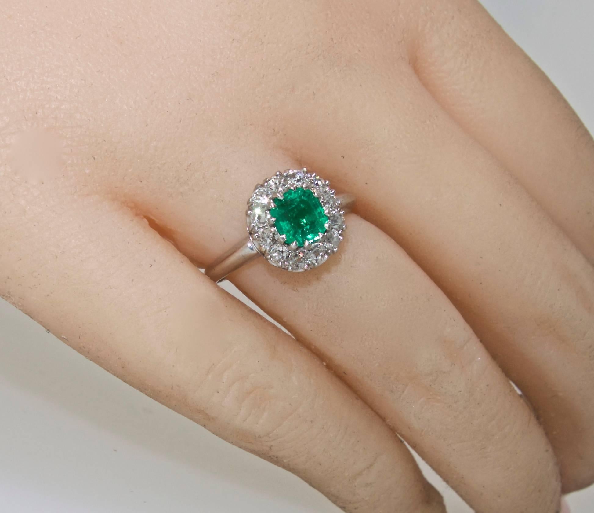 Platinum, Emerald and Diamond Ring, circa 1935 3