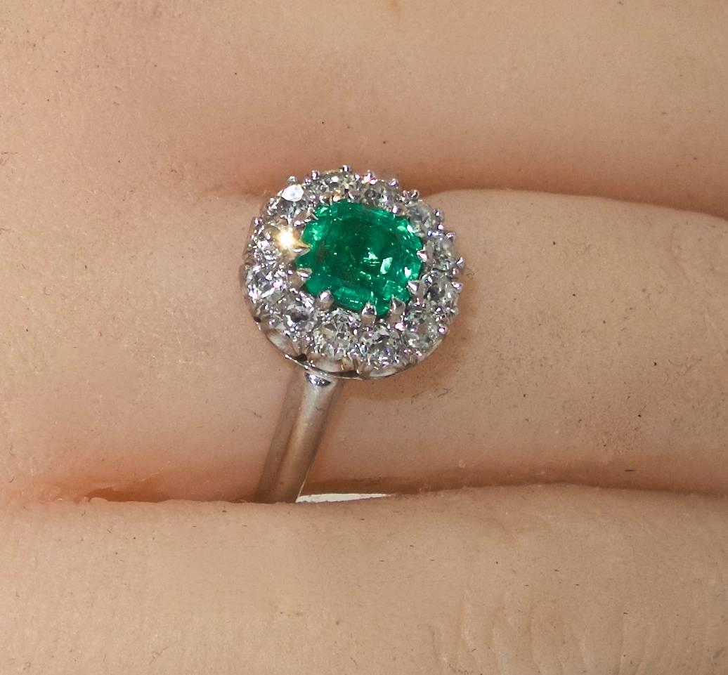 Platinum, Emerald and Diamond Ring, circa 1935 4
