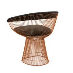 Platner Arm Chair in Diva/Coal Upholstery & Rose Gold Base
