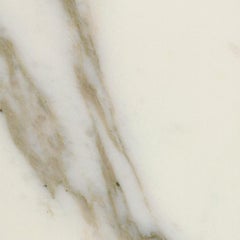 Platner Coffee Table, Satin Calacatta Top & Rose Gold Base