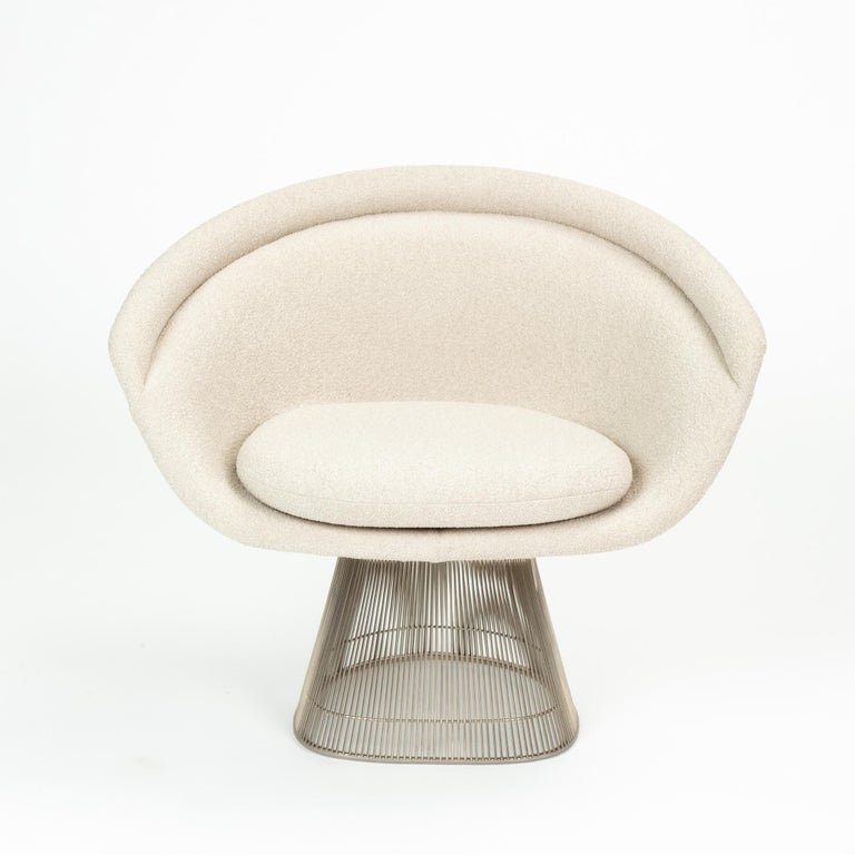 Platner Collection for Knoll Lounge Chair in White Bouclé