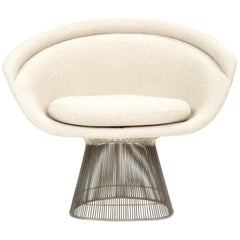 Platner Collection for Knoll Lounge Chair in White Bouclé