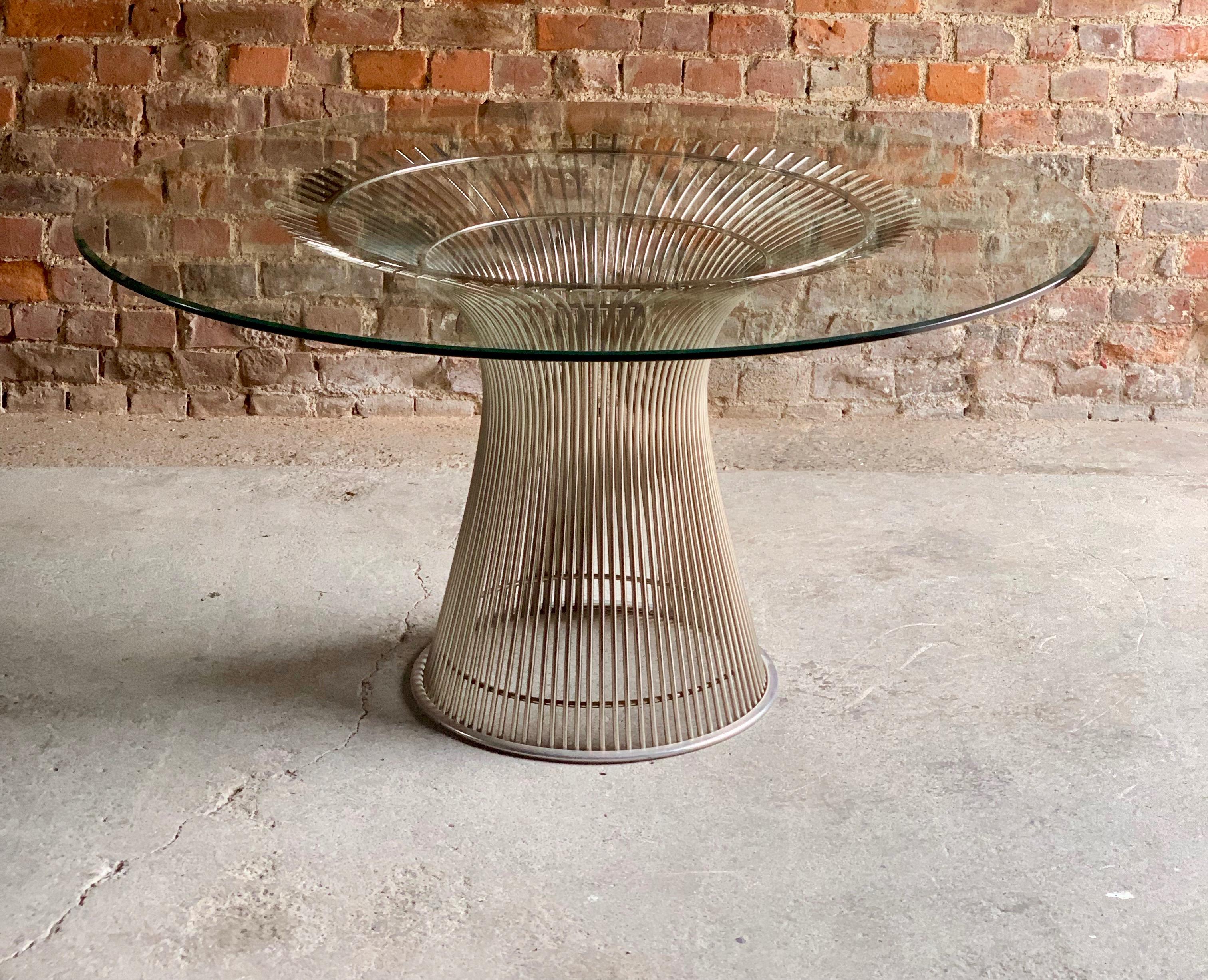 Glass Platner Dining Table by Warren Platner for Knoll Mid-Century Modern Design