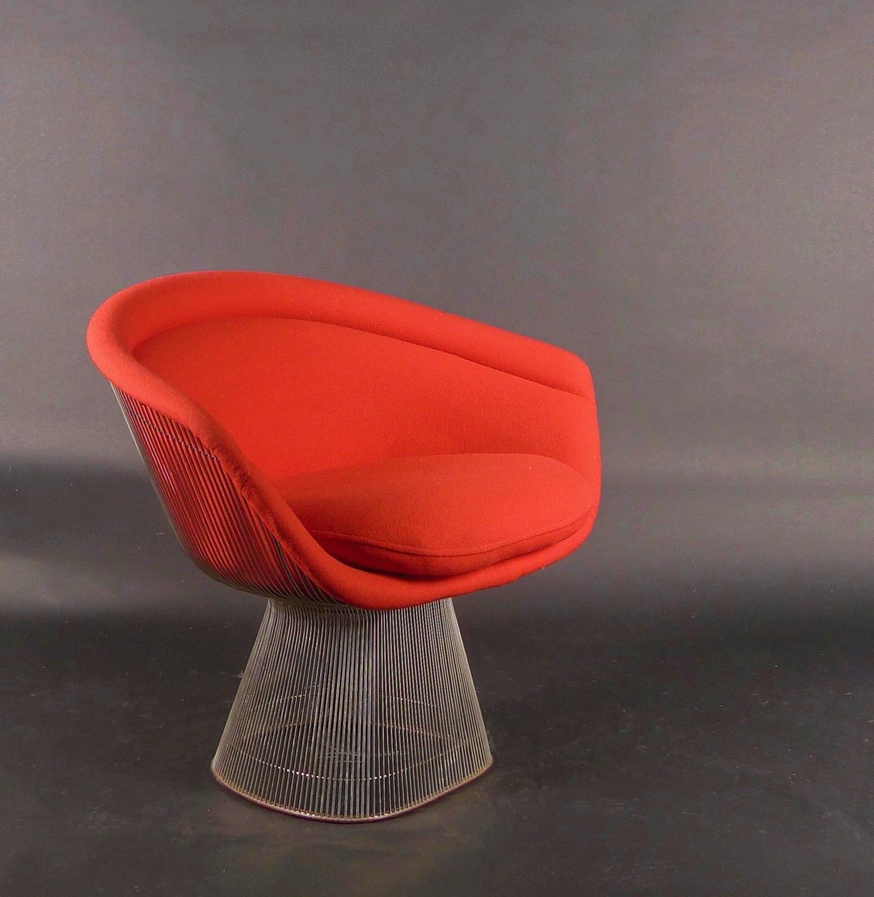 Steel Platner Lounge Chair, designed 1966 by Warren Platner for Knoll International For Sale
