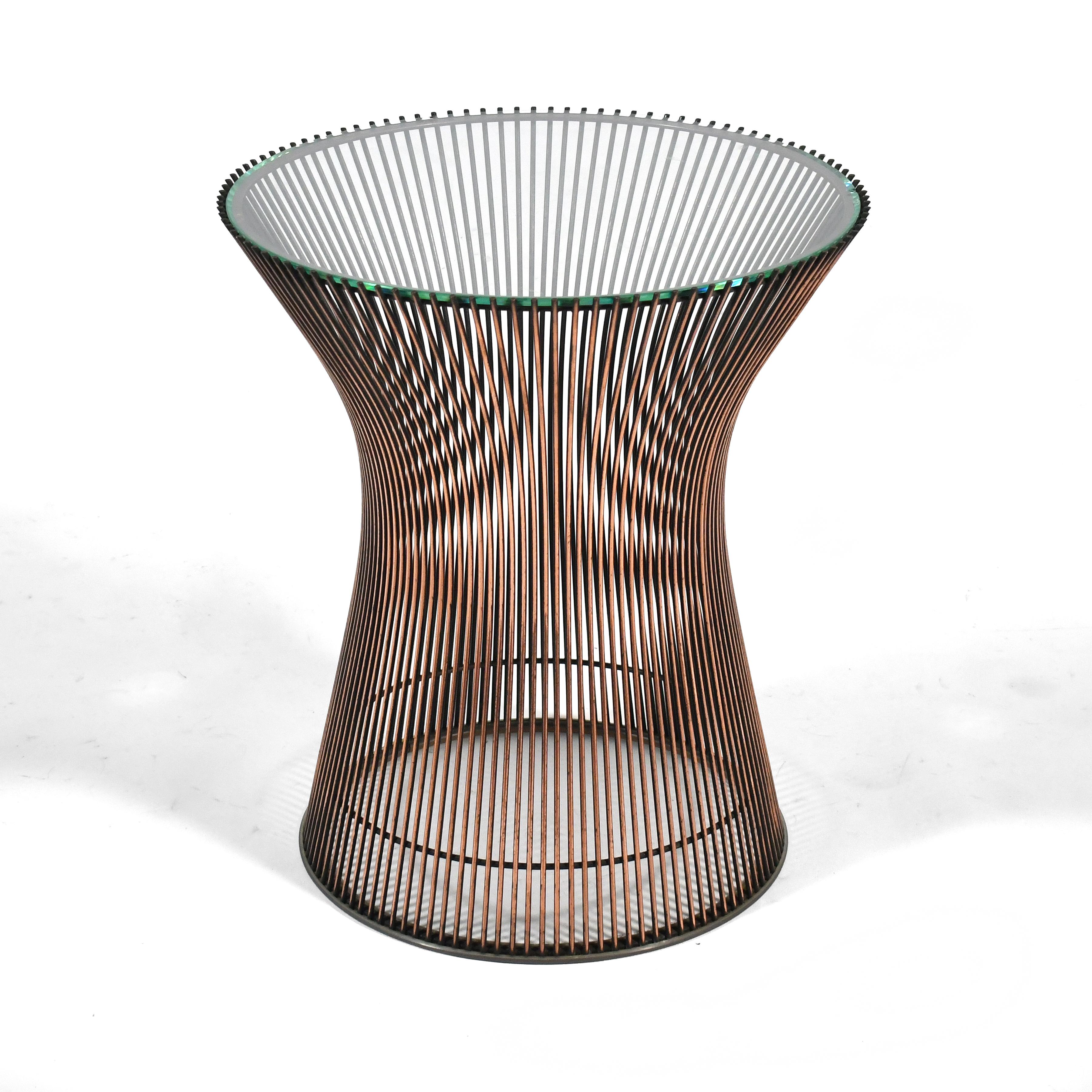 Mid-Century Modern Platner Side Table by Knoll in Rare Copper For Sale