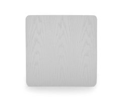 Square Coffee Table with White Oak Top and Graphite Base - Plato Collection