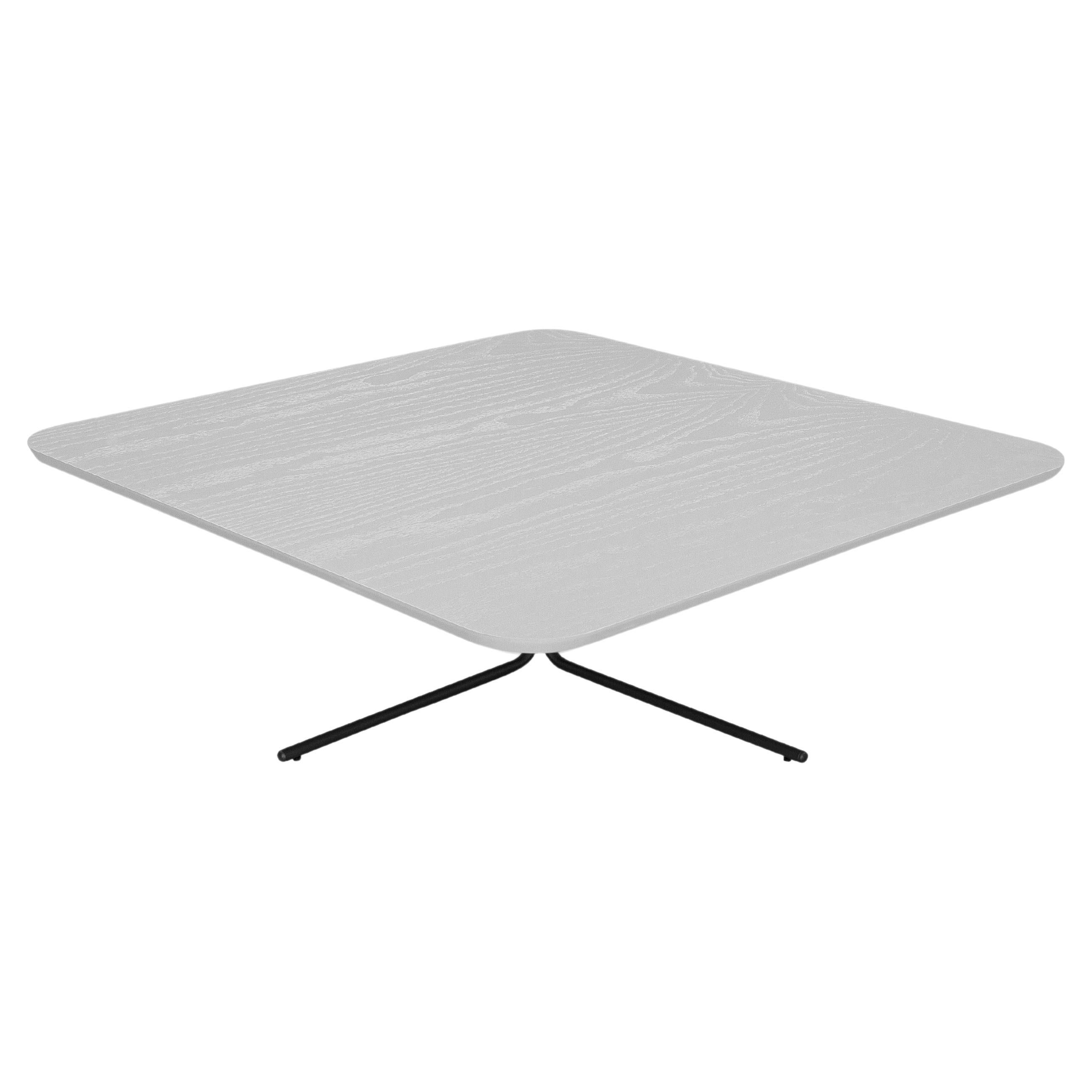Plato Coffee Table in White Oak Wood and Graphite Finish, Individual For Sale