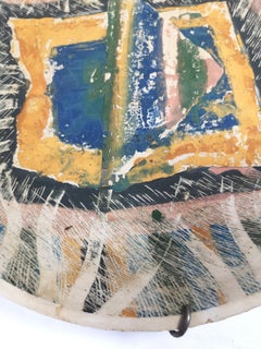 "Plato IV" Hand Painted Ceramic Wall Plate by Rosario Guillermo, 1985, Mexico