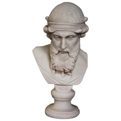 Vintage Plato Marble Bust Sculpture, 20th Century