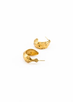 "Plato-No" Collection Earrings – Gold-Plated Bronze