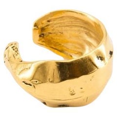 "Plato-No" Collection Ring – Gold-Plated Bronze