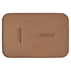 Plato Rectangle No.02 in Vegetable Tanned Leather & Anodized Aluminum by UNIQKA