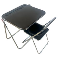 Platone Foldable Desk and Plia Chair by Giancarlo Piretti for Anonima Castelli