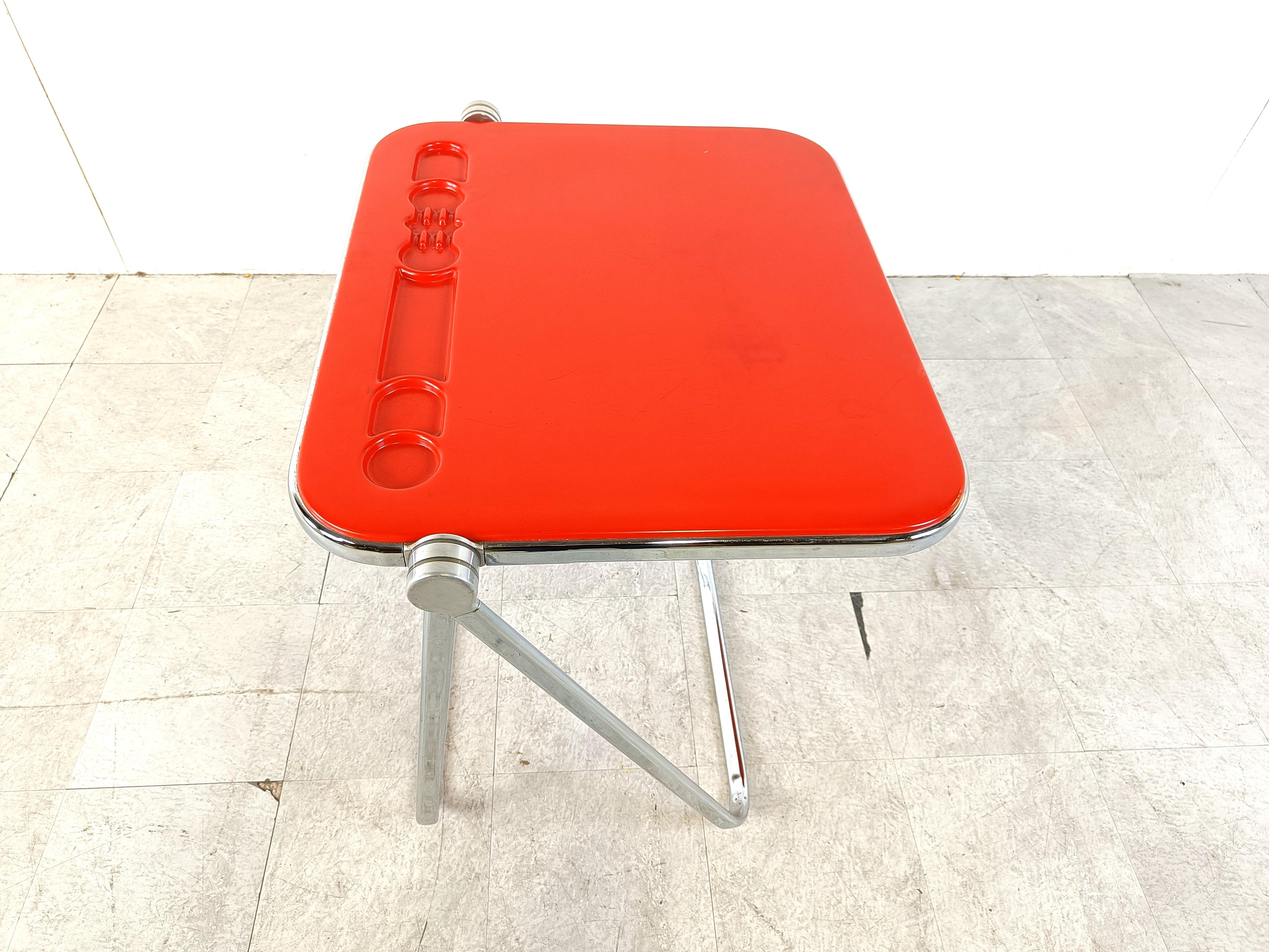 Space Age Platone folding table by Giancarlo Piretti for Castelli, 1970s For Sale